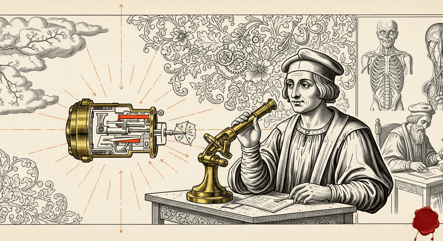 Blueprint Schematic + Renaissance Engraving Subject style editorial illustration for the news article: Cursor iOS beta and cloud agents, Claude Sonnet