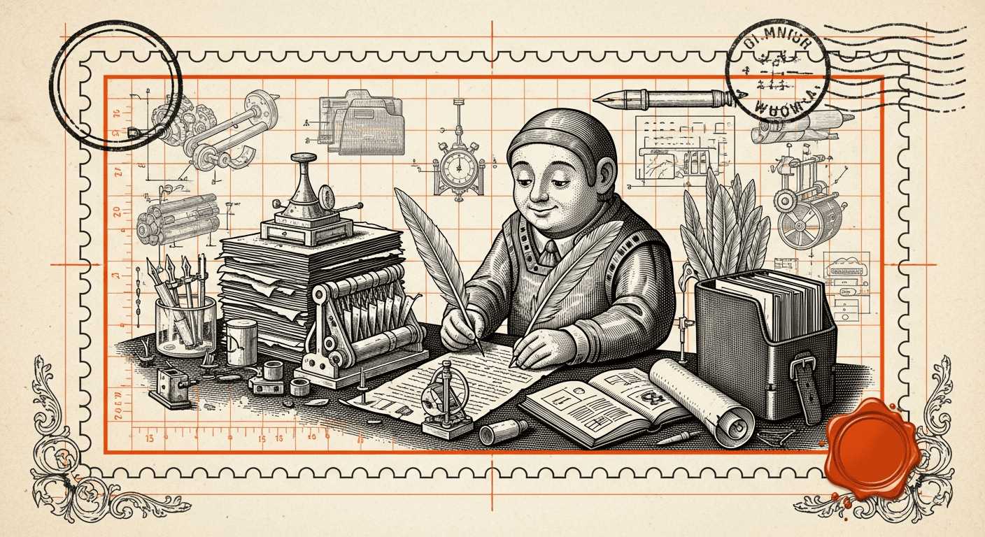 Old Book Frontispiece / Plate style editorial illustration for the article: Claude Cowork: The Complete Guide (2026)