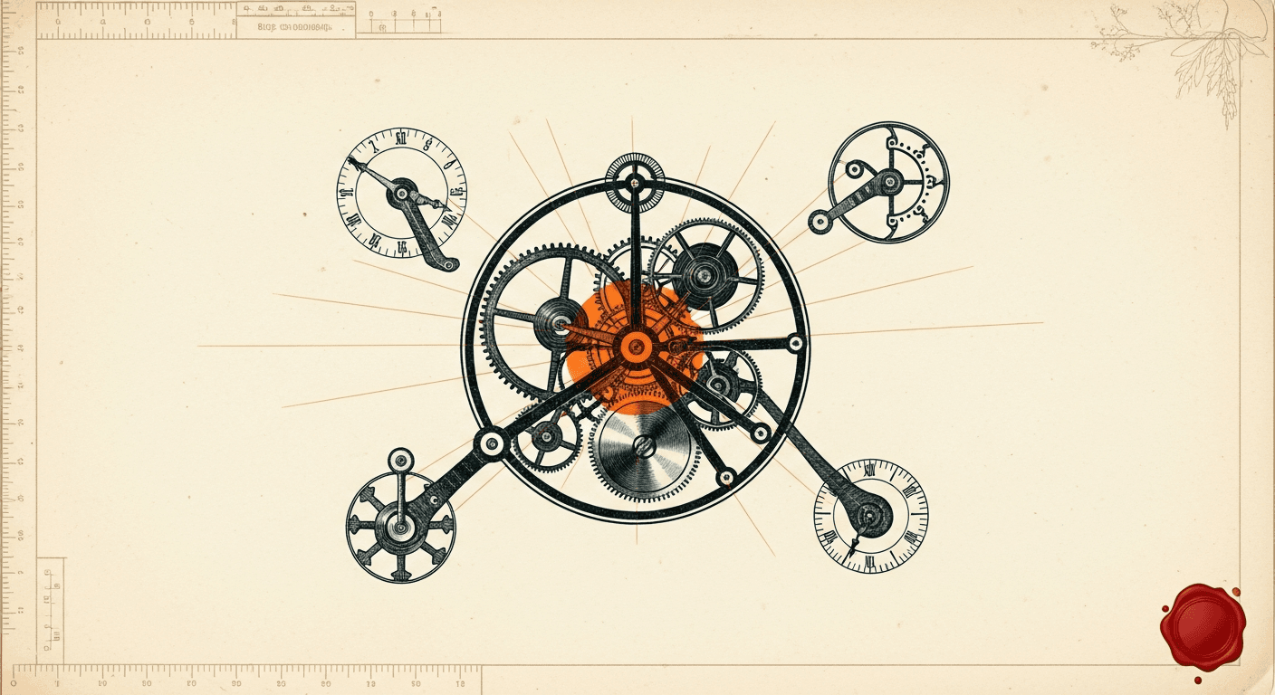 Cyanotype-style Sun Print (Orange Variant) style editorial illustration for the news article: Cursor Composer 2.5 and Claude Code Agent Fixes Lead Wee