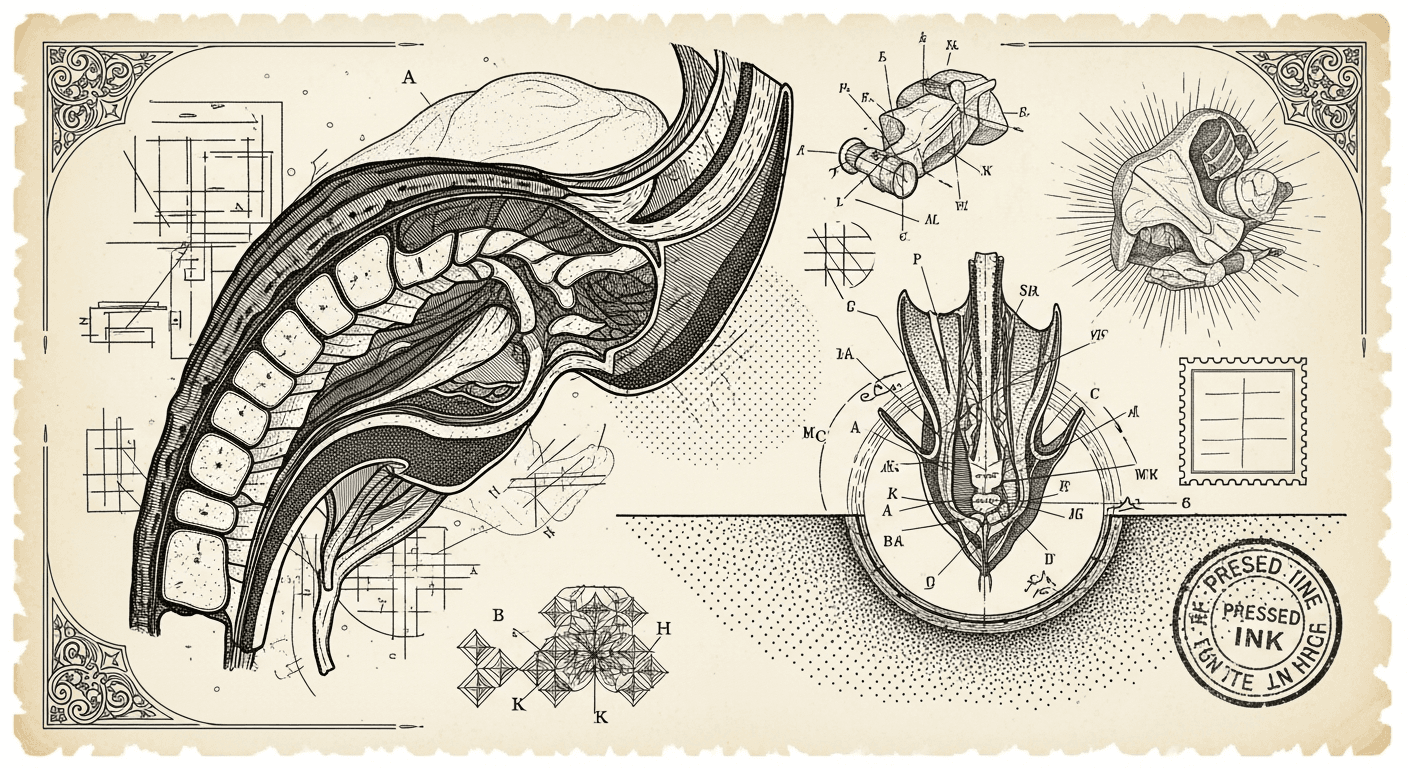 Pressed Ink Seal / Typewriter Imprint style editorial illustration for the news article: Jerry Tworek Launches Core Automation AI Lab