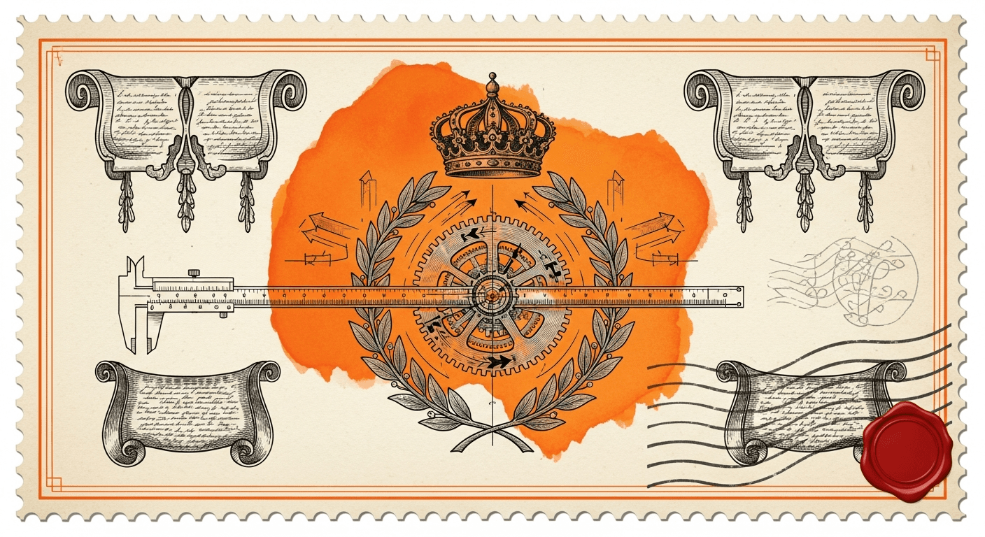 Giant Antique Postage Stamp style editorial illustration for the news article: FlashAttention-4 Achieves 1.3x Speedup over cuDNN on NVIDIA Blackwell