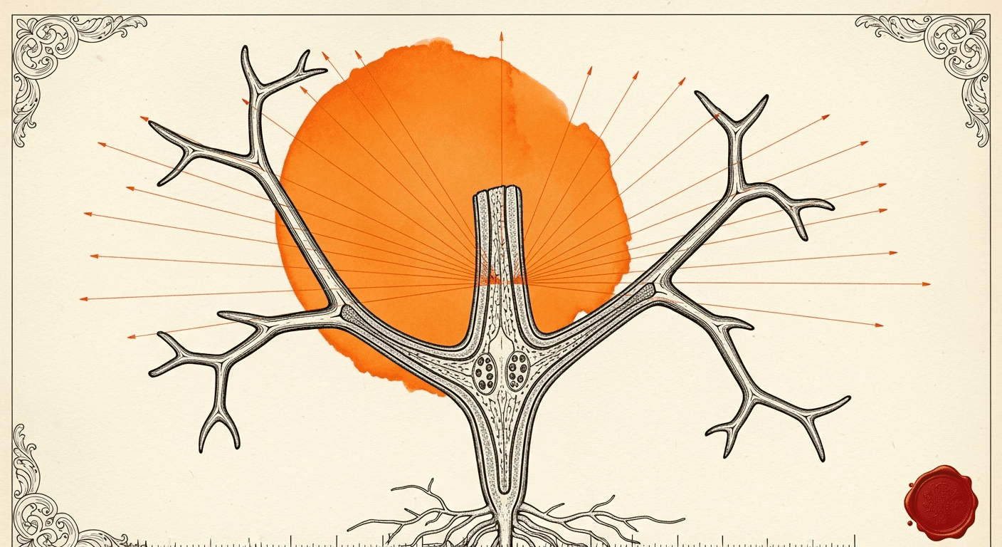Vintage Botanical Illustration Plate style editorial illustration for the news article: Hermes Agent 0.18 and OpenClaw v2026.7 updates bring coding pr