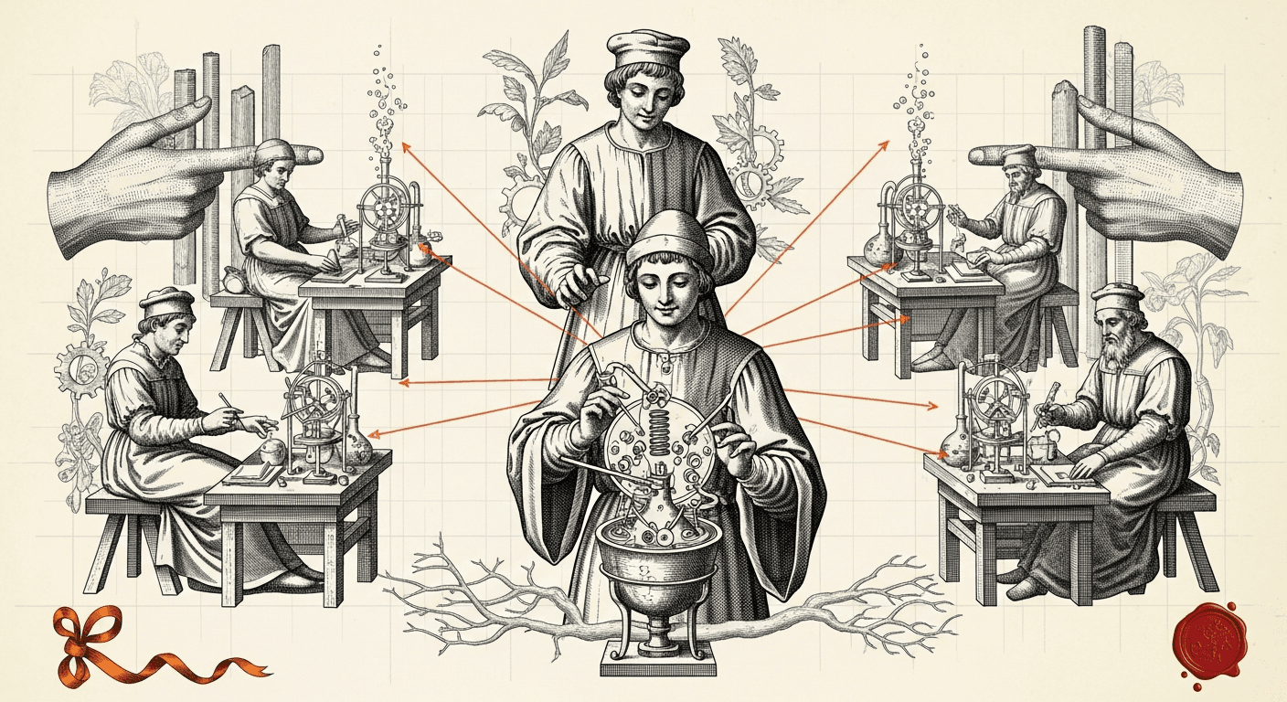 The Shift Toward Self-Improving Agents and Creative Pipelines | Editorial cover (pipeline-style regen)