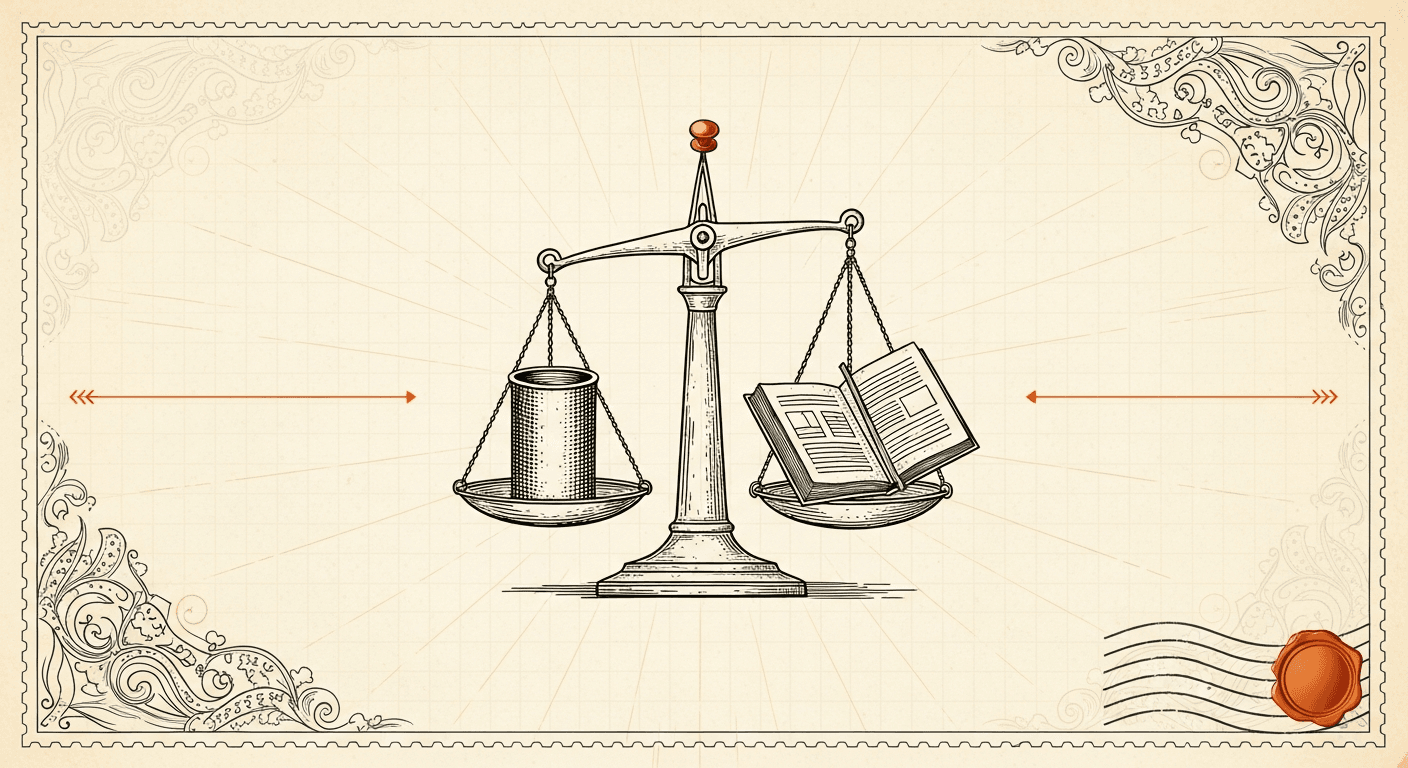 Museum Specimen Display Card style editorial illustration for the article: OpenAI Codex vs Claude Code (2026)