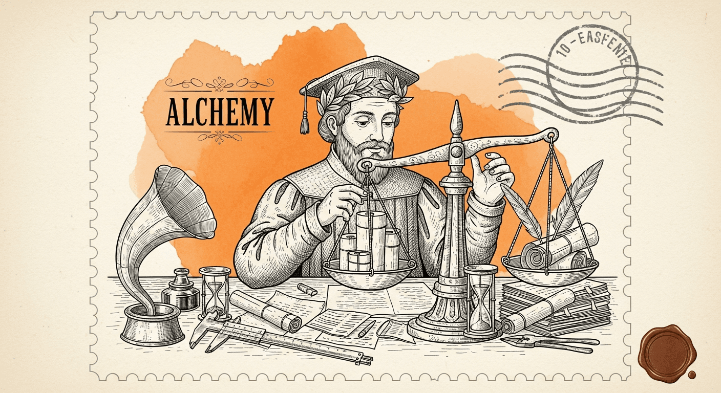 Giant Antique Postage Stamp style editorial illustration for the news article: Anthropic Reverses Claude Code Removal from Pro Plan