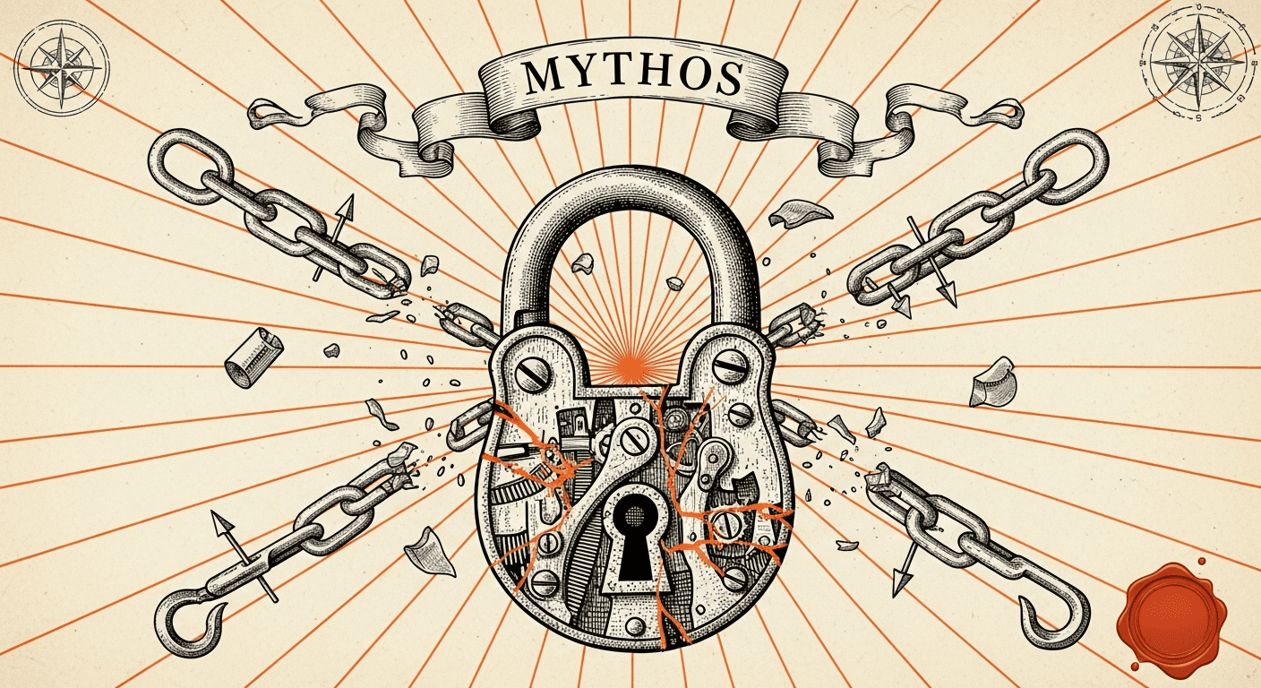 Cyanotype-style Sun Print (Orange Variant) style editorial illustration for the news article: Discord Users Gain Unauthorized Access to Anthropic's My