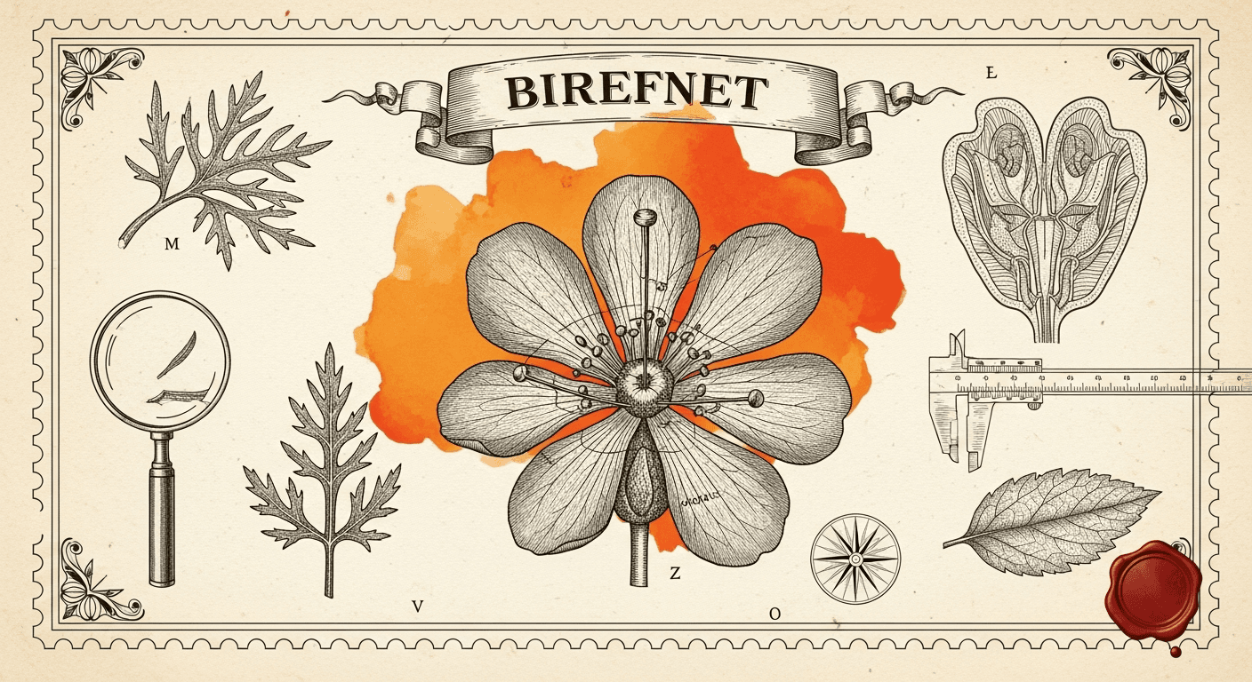 Giant Antique Postage Stamp style editorial illustration for the news article: Fal releases BiRefNet for high-resolution image background removal