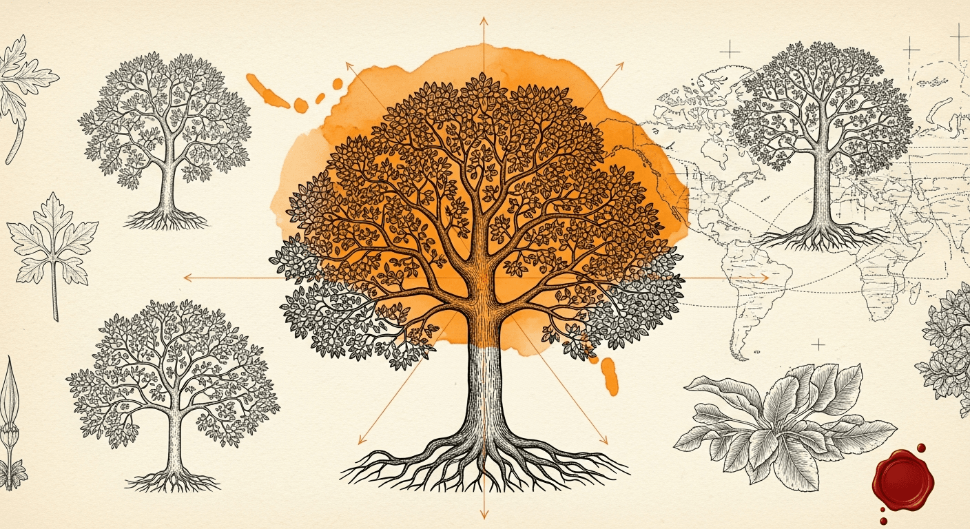 Vintage Botanical Illustration Plate style editorial illustration for the news article: The fastest-rising AI GitHub repos: July 2026