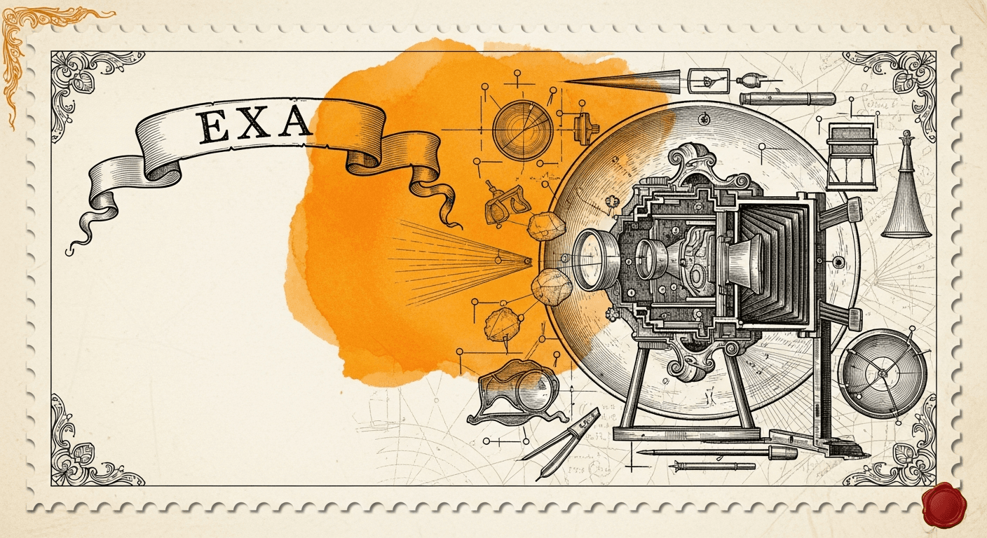 Giant Antique Postage Stamp style editorial illustration for the news article: HiDream-O1-Image-Dev by HiDream.ai trends on Hugging Face Hub