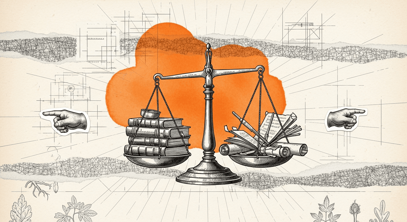 Editorial Newsprint Collage style editorial illustration for the article: Gemini vs ChatGPT: Which Should You Use? (2026)