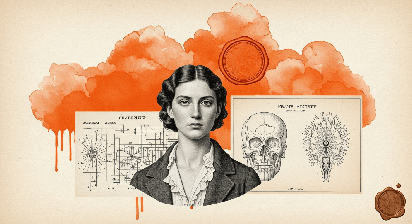 Pressed Ink Seal / Typewriter Imprint style editorial illustration for the news article: OpenAI Codex Adds Plan Mode, Desktop Parity, Plugin Marketpla